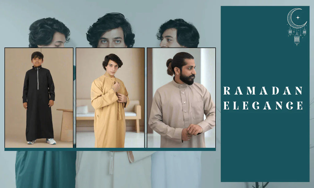 Ramadan and Eid thobes for men and kids from Alhaya Fashion—modest, traditional Islamic wear for the season.