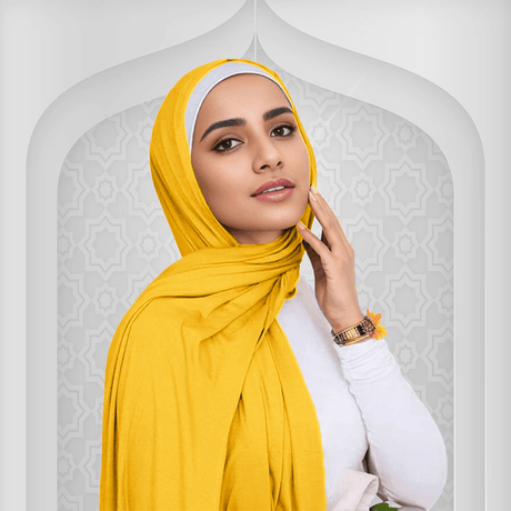 Yellow Mustard Jersey Scarf for Women USA – Soft and Stylish Hijab