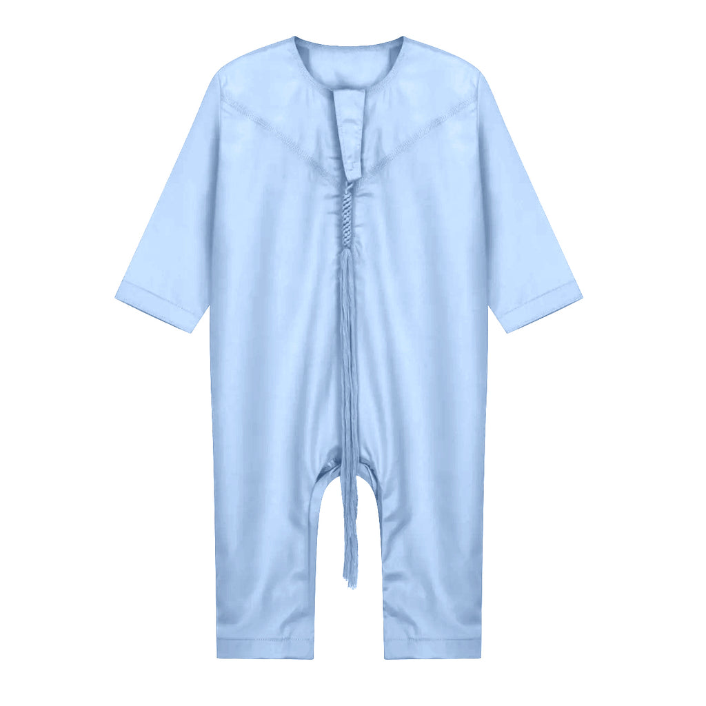 Kids Emirati Thobe Jumper Suit Tropical Blue