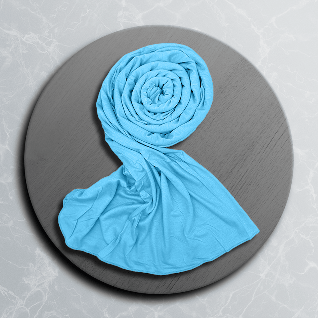 Women’s Sky Blue Jersey Scarf USA – Lightweight Modest Hijab