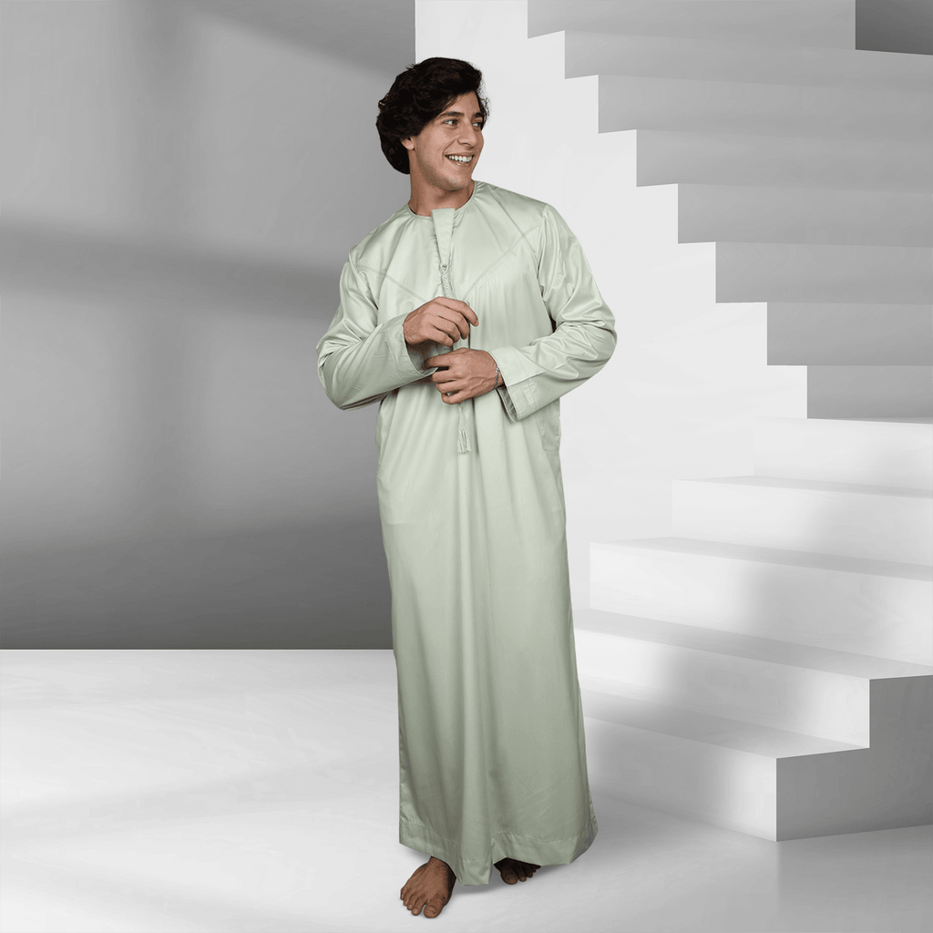 Buy Green Mist Emirati Thobe for Men
