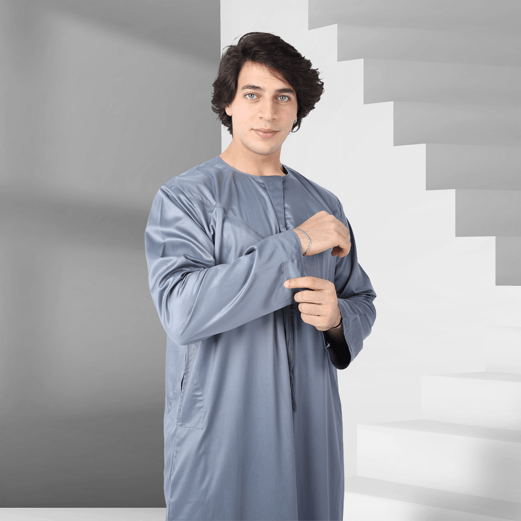 Shop Grey Emirati Thobe for Men Online at Alhaya Fashion