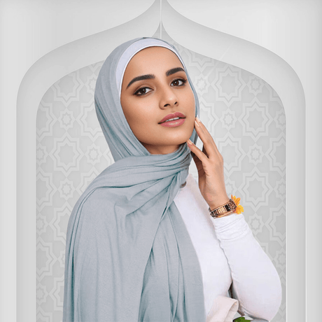 Silver Gray Jersey Scarf for Women USA – Soft and Stylish Hijab