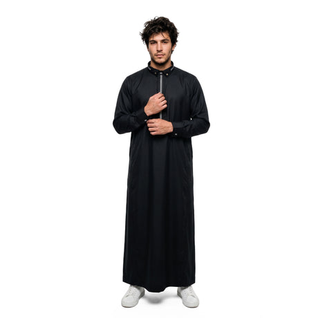 Black Collar Thobe.  Front 