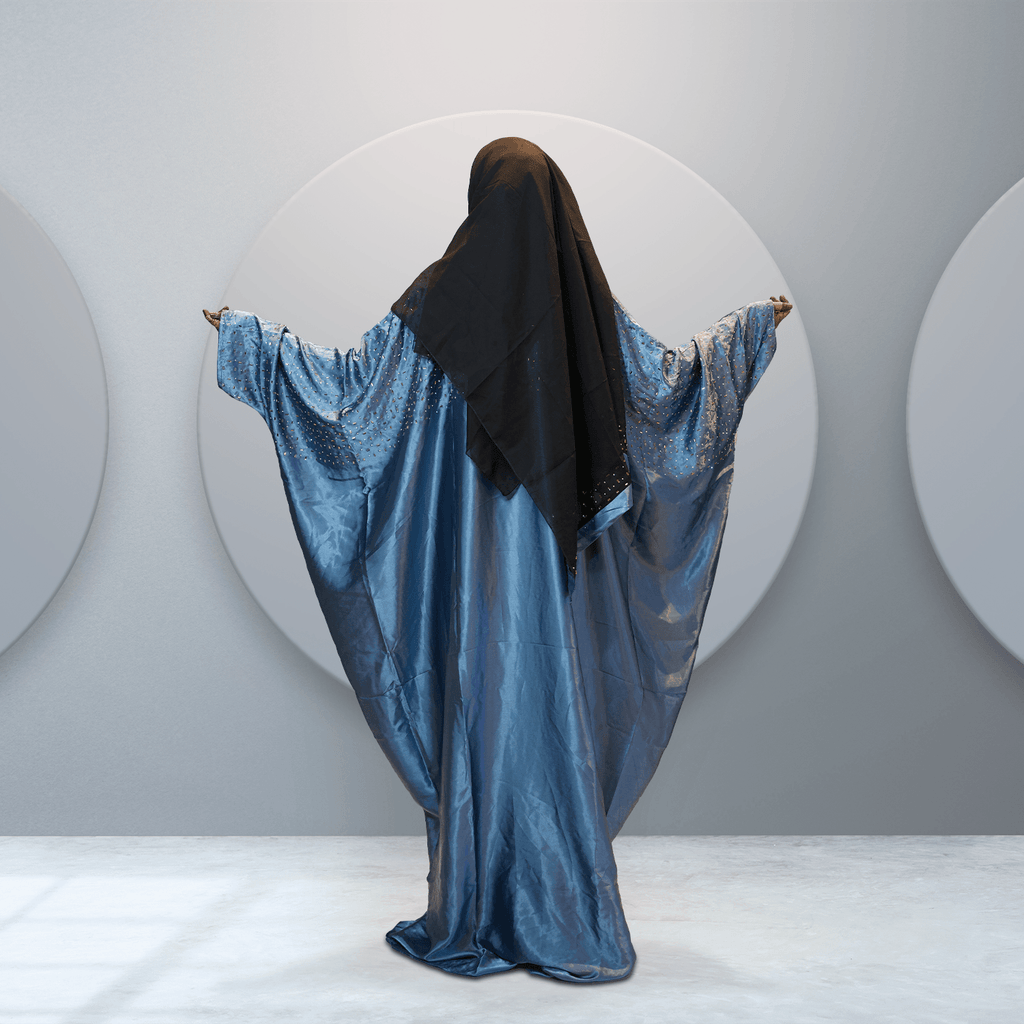 Stylish Blue Embellished Abaya for Women - Buy Today