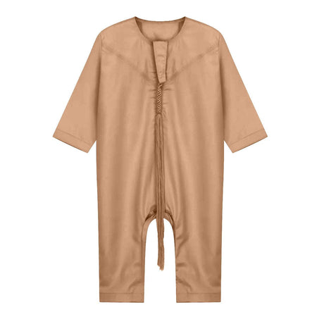 Kids Emirati Thobe Jumper Suit Brown