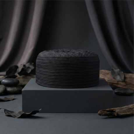 Al Mashrabiyah Kufi Deep Charcoal Muslim headwear USA