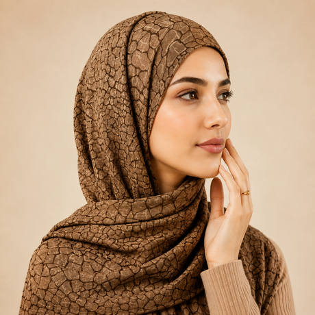 Desert Earth Printed Modal Hijab Alhaya Fashion