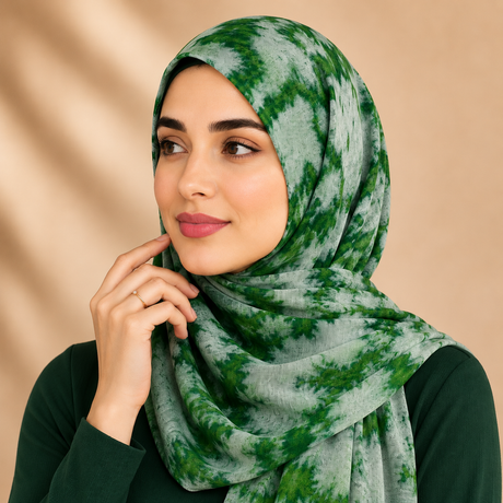Emerald Forest Printed Modal Hijab Alhaya Fashion
