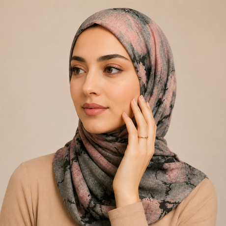 Enchanted Rose Printed Modal Hijab Alhaya fashion
