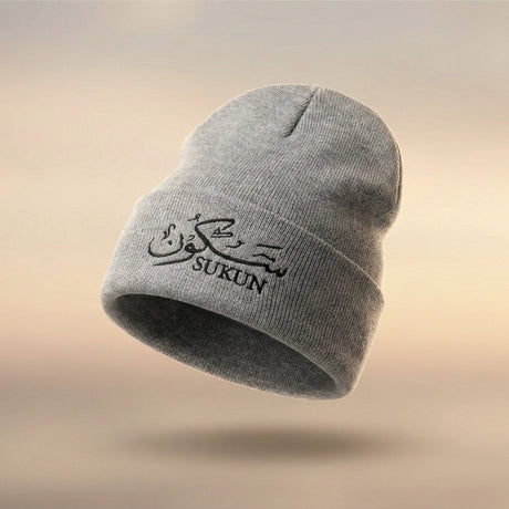 Shop Sukun luxury Heather Grey Muslim knit cap online USA