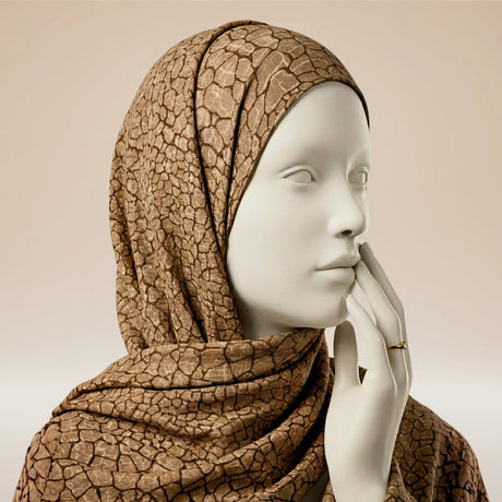Order Desert Earth Printed Modal Hijab premium Islamic scarf USA