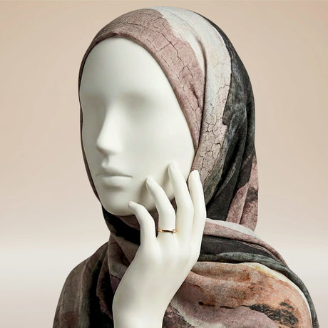 Order Twilight Petal Printed Modal Hijab premium Islamic scarf USA