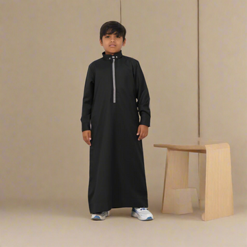 Midnight Majesty Black Thobe for Kids