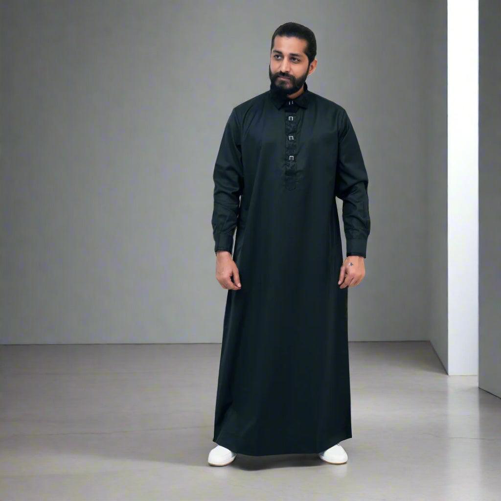 Midnight Black Thobe for Men – Shop Online in USA – Alhaya Fashion