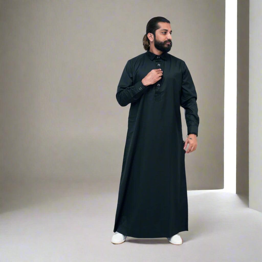 Midnight Black Thobe for Men – Shop Online in USA – Alhaya Fashion