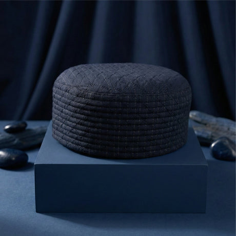 Heritage Quilted Kufi Midnight Navy modest headwear USA