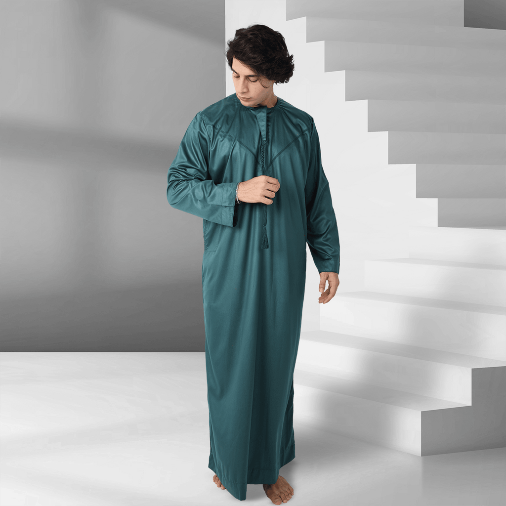 Buy Mineral Green Emirati Thobe Online