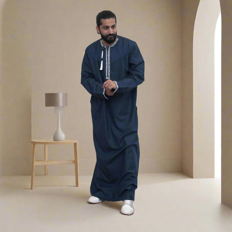 Navy Blue Omani Thobe