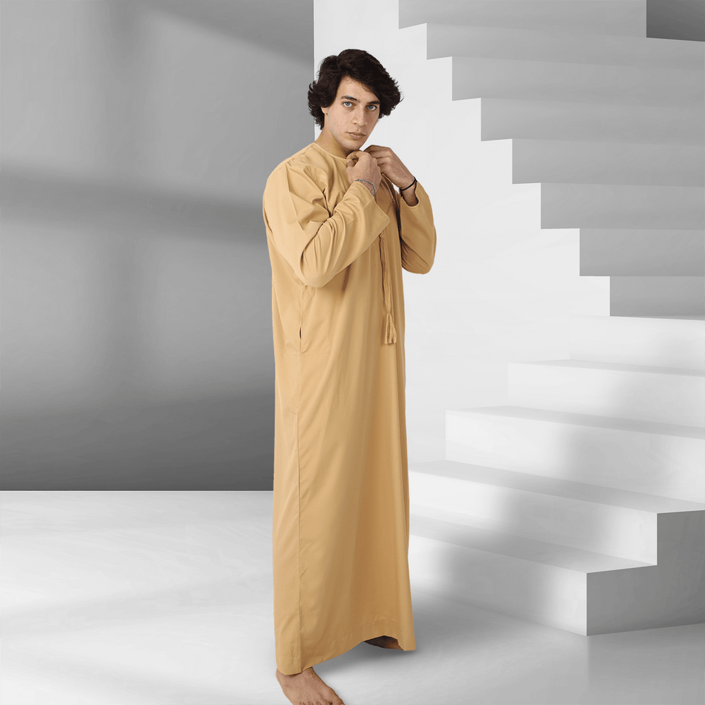 Shop Peach Yellow Emirati Thobe for Men