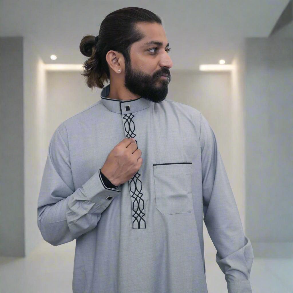 Buy Prestige Thobe Platinum Grey for Men Online