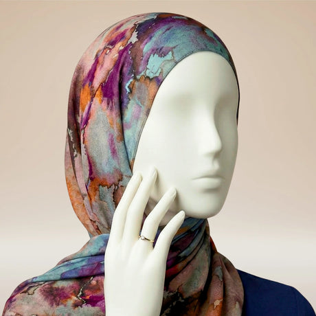Order Sapphire Mirage Printed Modal Hijab premium Islamic scarf USA