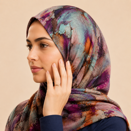 Sapphire Mirage Printed Modal Hijab Alhaya Fashion