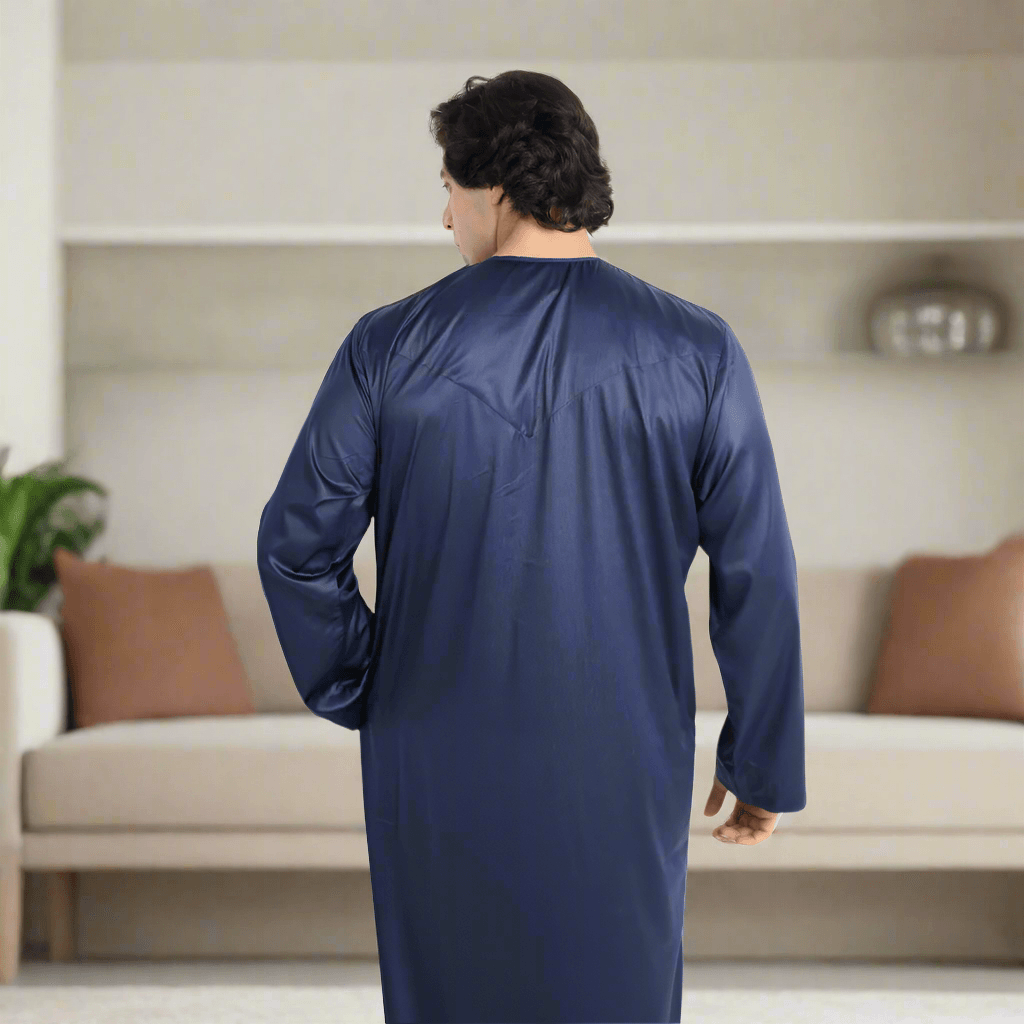 Tealish Blue Emirati Thobe for Men