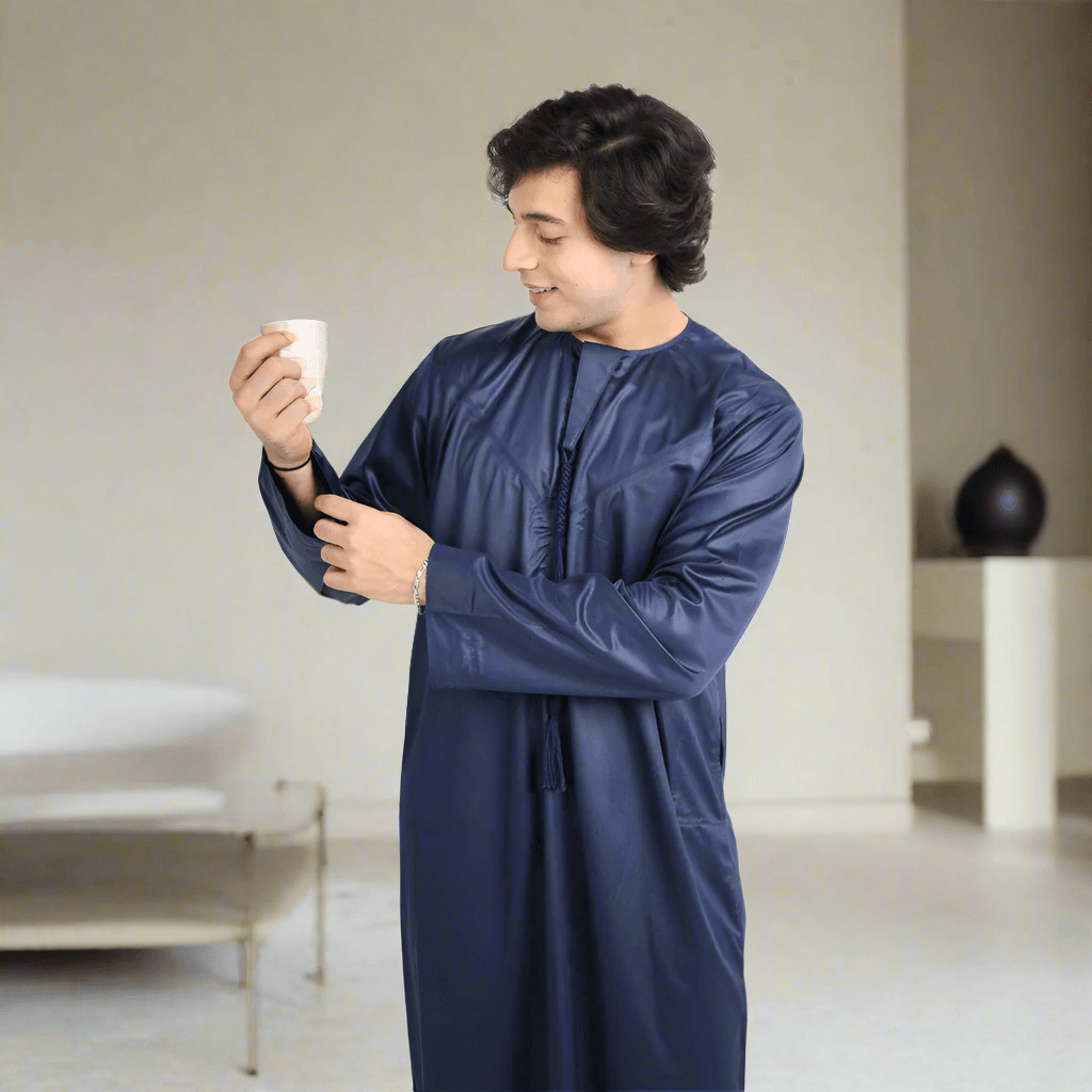 Men's Tealish Blue Emirati Thobe