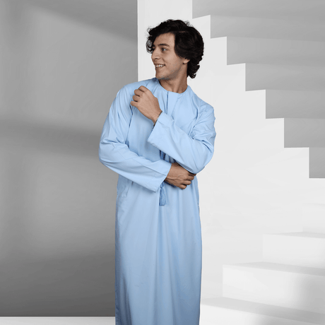 Buy Tropical Blue Emirati Thobe for Men Online