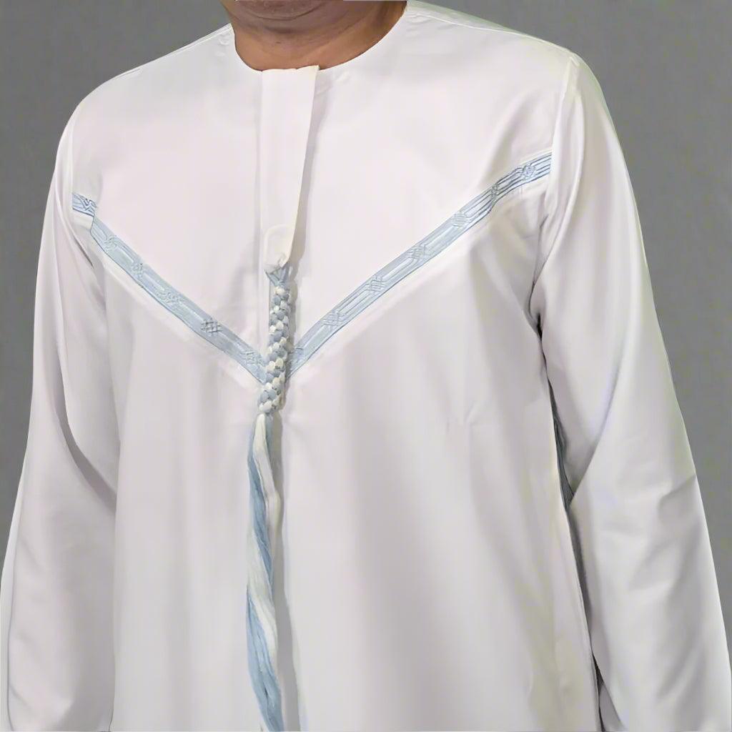 Online White & Blue Emirati Thobe