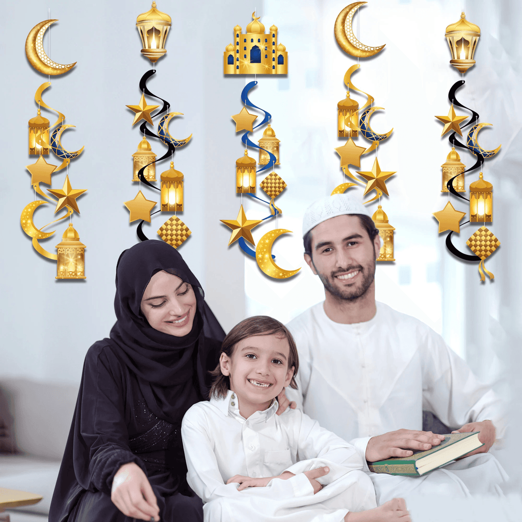 Elegant Hanging Ramadan Swirls - Al Haya Fashion Bazar