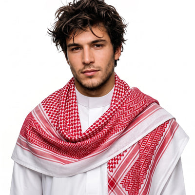Shemagh/Keffiyeh Red and White