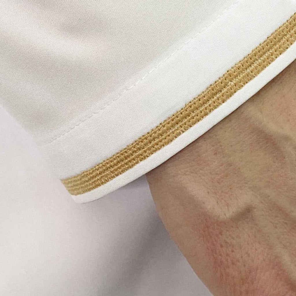 Men's White Gold Omani Dishdasha