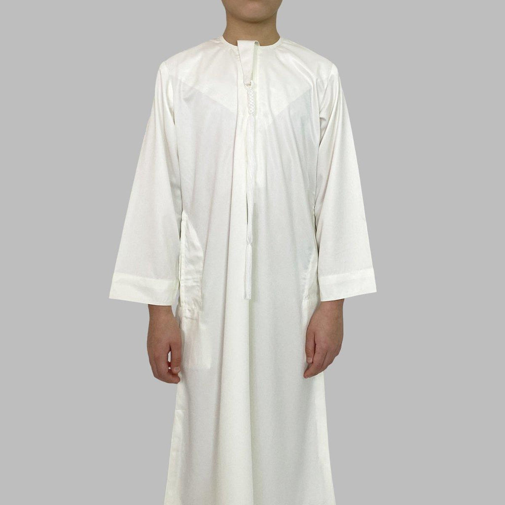 Boys Cream Emirati Thobe - Al Haya Fashion Bazar