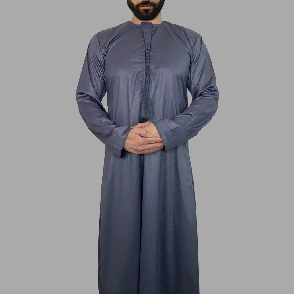 Grey Emirati Thobe - Al Haya Fashion Bazar