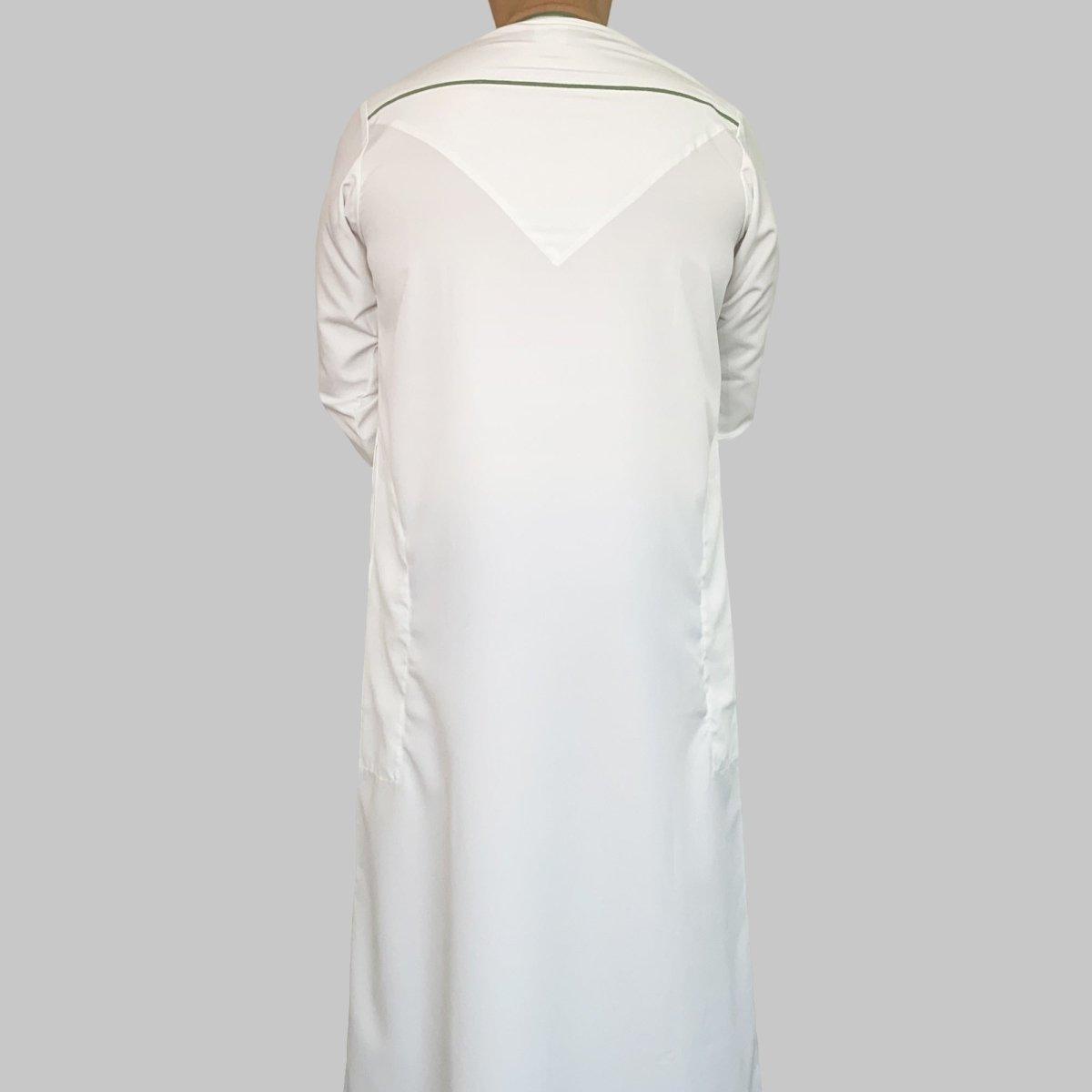 Off White Green Omani Dishdasha 52L Off White Green Omani Dishdasha 52L