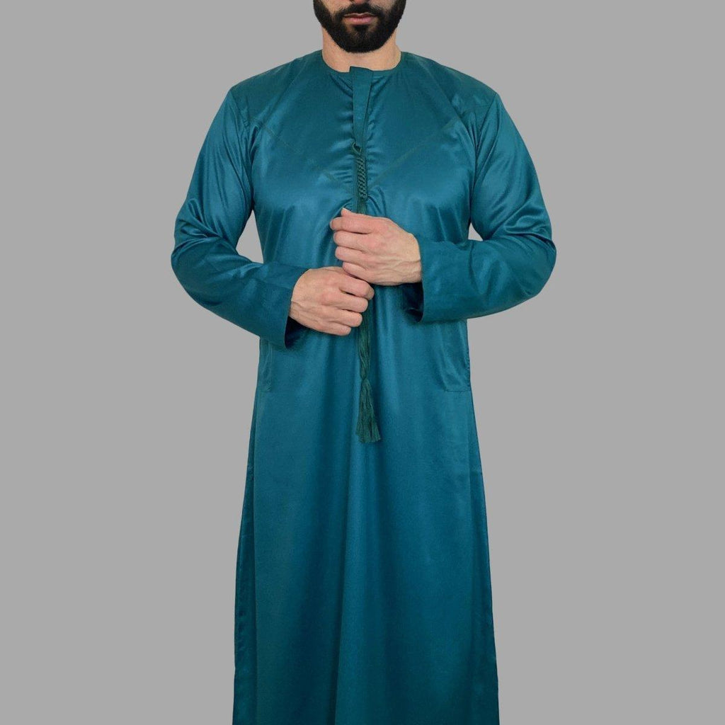 Teal Emirati Thobe - Al Haya Fashion Bazar
